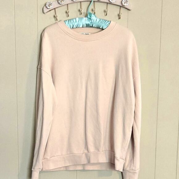 Reformation Jeans Light Pink Crewneck Long Sleeve Pull Over Size Small - Picture 1 of 4